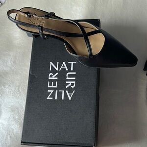 Naturalizer Black Pointed Toe Heels